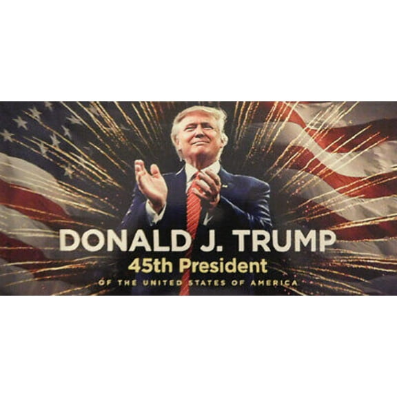 Donald J. Trump 45th President of the USA Stars Stripes Decal Bumper Sticker