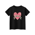 thumbnail image 7 of Delliss Girls' Spring and Summer Casual love Printed Short Sleeve Round Neck Children's Top 2-14 Years, 7 of 7