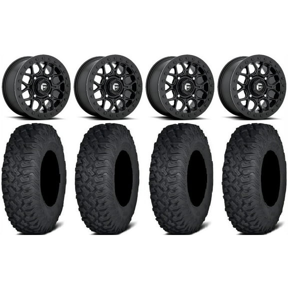 Fuel Tech Beadlock Black 15" Wheels 35" Coyote Tires Polaris RZR XP 1000 / PRO XP / Ranger XP 900/1000