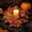 A, variant on Candle Ring Small Wreath Artificial Maple Leaves 11" for Thanksgiving Halloween Autumn Harvest Festival Farmhouse Table Decor Gift C