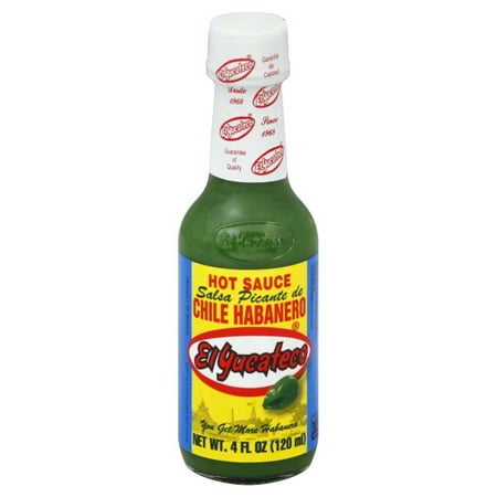 (4 Pack) El Yucateco Salsa Picante De Chile Habanero Hot Sauce, 4 fl (Best Hot Dog Chili Brand)