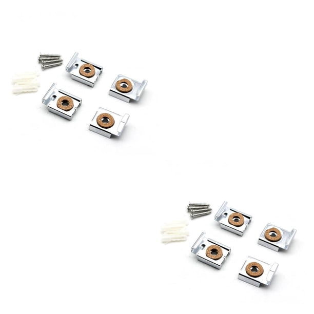 Scienceny 1 Juego de Clips para espejos, estilo Simple, estructura estable, fácil de instalar, Clip montado, accesorio de vidrio, accesorios para el Titular cuadrado 2piezas Scienceny CBP341126