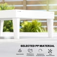 thumbnail image 4 of Set of 2 Outdoor Lounge Chairs, White Waterproof Polypropylene Patio Loungers with 4-Position Adjustable Backrest & Rattan-Like Slatted Design for Backyard and Garden, 4 of 7