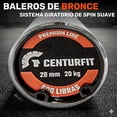 thumbnail image 4 of Barra Recta Olimpica Centurfit 2' Buje Bronce 600lb Negro 2.2m 20kg, 4 of 7