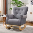 thumbnail image 5 of YesFashion Modern Rocking Chair, Upholstered Accent Chair for Nursery, Playroom, Bedroom Living Room, Small Contemporary Rocker, Kids Cushioned Relaxing Arm Chair, 5 of 9