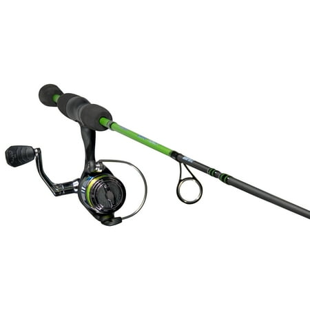 Lew s Crappie Thunder Spinning Reel and Fishing Rod Combo  7-Foot 2-Piece Rod  Size 100 Reel  Green