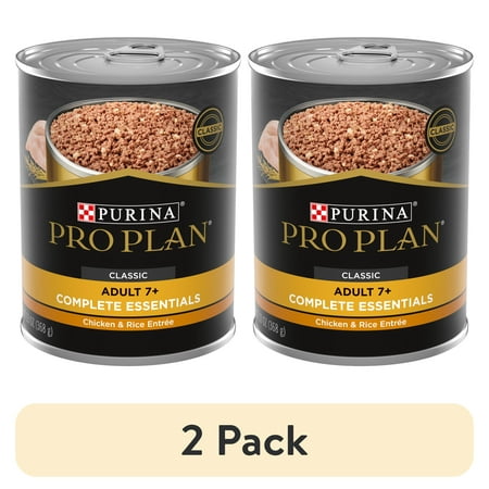 (2 pack) Purina Pro Plan Complete Essentials Wet Dog Food High Protein Chicken & Rice 13 oz Cans (12 Pack)
