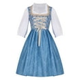 thumbnail image 5 of Women Midi Red Traditional Dress Women Dirndl Dress With Dirndl Apron For Oktoberfest, 5 of 9