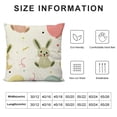 thumbnail image 5 of Qinduosi Cute Easter Bunny Throw Pillow Covers, Holiday Pillow Cover, Spring Square Linen Cushion Cover Decor for Bed Home Couch, 5 of 5