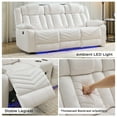 thumbnail image 6 of Zero Gravity Power Recliner Sofa Sets with Bass Speaker,Wireless Charger,LED Light Reclining Living Room Furniture Sets, 6 of 8