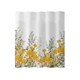 thumbnail image 2 of Shower Curtain Floral Printed Water Repellent for Bathroom, Decorative Partition Cloth with Hooks Easy Install, 70.9x70.9 Inch, 2 of 7