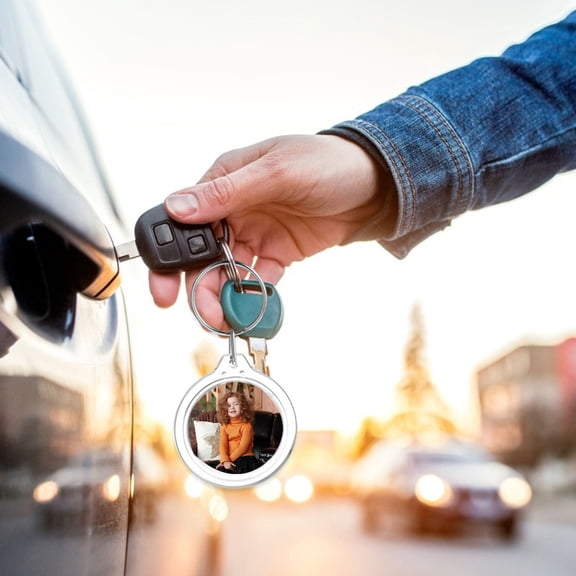 LOLIPPYY 25pcs Clear Photo Frame Keychains for Couples Anniversary, Luggage Tags, Decorative Accessories