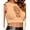 Champagne, variant on Fishnet Tank Top for Women Cutout Crop Sexy Hollow Out Cropped Sleeveless Top (One Size)