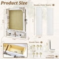 thumbnail image 6 of 11x16 Shadow Box Frame With Light  Memorial Display Case Shelves Drawer And Slot For Keepsakes Deep Wedding Flowers Bridal Memories Gifts White, 6 of 7