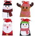 thumbnail image 1 of 12 PCS Bolsas de Navidad Bolsas de regalo para decoraciones de dulces, muñeco de nieve, Papá Noel, ciervo, pingüino Xemadio WLJ-2426, 1 of 5