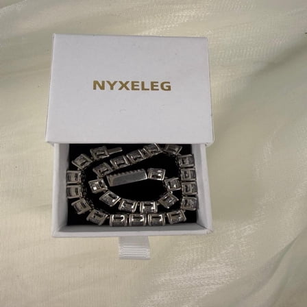 NYXELEG Tennis bracelet in copper with cubic zirconia stones  eternal design, female, adult