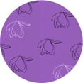 thumbnail image 1 of Ahgly Company Indoor Round Patterned Heliotrope Purple Area Rugs, 3' Round, 1 of 6