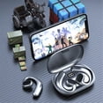 thumbnail image 5 of Open Ear Headphones Wireless Bluetooth 5.3, True Wireless Open Ear Earbuds with Mic, Dual Link Open Owls Hanging Earphones Lightweight 7.3g, 60Hrs Playtime, for Sports Running Workout,Black, 5 of 9