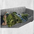 thumbnail image 6 of Rainforest Soft Flannel Fleece Throw Blanket, Foliage Jungle Misty Mountains Waterside River Shaft Sunbeams Image, Cozy Plush for Indoor and Outdoor Use, 50" x 60", Yellow Green Blue, by Ambesonne, 6 of 6