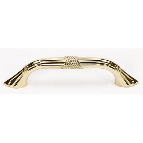 Ribbon and Reed 6" Center Arch Pull, Antique English Matte