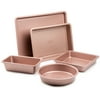Thyme & Table Non-Stick Aluminized Steel Baking 5pc Set, Rose Gold