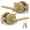 Satin Brass, variant on Mega Handles | Ralph Entry Door Lever | Satin Brass