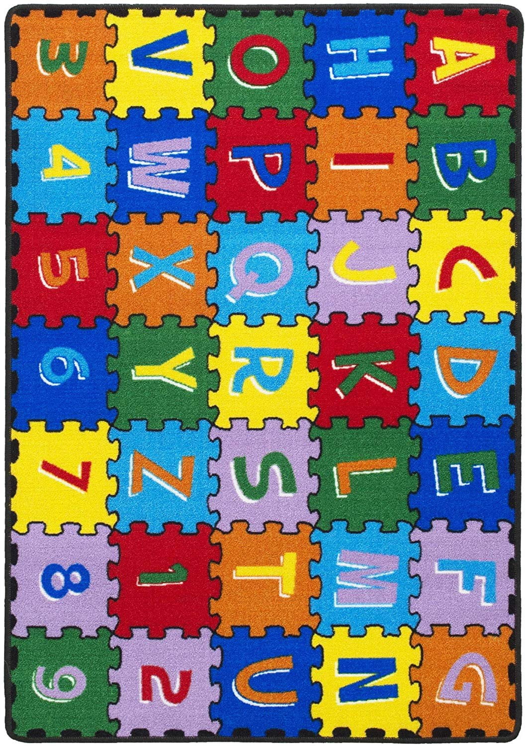 HR-Kids Rugs for Playroom Bedroom 5x7 Boys Girls Childrens Room Dcor Fun ABC Alphabet Interactive Gift for Kids Boys Girls Educational Learning Mat Rug Carpet for Nursery Dcor School Playroom