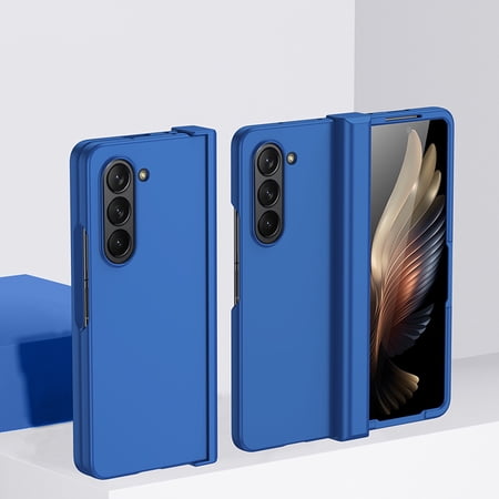 for Samsung Galaxy Z Fold 7 Phone Case, Frosted Skin-Friendly Ultra-thin Z Fold 7 Phone Case with Hinge Protection Wireless Charging PC Matte Case Cover for a Samsung Galaxy Z Fold 7, Blue