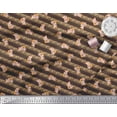thumbnail image 1 of Soimoi Brown Cotton Jersey Fabric Fox & Stripes Kids Decor Fabric Printed Yard 58 Inch Wide, 1 of 2