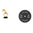 thumbnail image 1 of Figura de delfín,Colección de adornos de escritorio con figuras de delfines,Reloj de gimnasio,Reloj de pared con barra para gimnasio en casa Reloj de culturismo,Sala de entrenamiento, 1 of 8