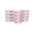 thumbnail image 1 of Recipientes de vidrio para almacenamiento de alimentos GULFLIN, paquete de 12 unidades, 350 ml, color rosa, 1 of 6