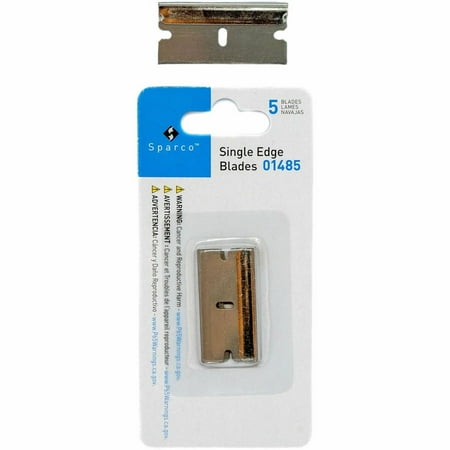 Sparco, SPR01485, Tap-Action Razor Knife Refill Blades, 5 / Pack, Stainless Steel
