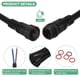 thumbnail image 2 of Uxcell 5-Set Conector Eléctrico Impermeable, Cable de 2 Pines de 7.9 In/20 cm con Conectores Macho y Hembra IP67 para Luces de Tira LED [Negro], 2 of 7
