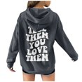 thumbnail image 4 of Vedolay Hoodies for Womens Sweatshirts Long Sleeve Tunic Tops Crew Neck Soft Pullover With Side Zipper Shirt,Gray S, 4 of 5