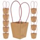 thumbnail image 2 of ColoMX Bolsa de flores portátil, bolsa de regalo práctica de papel impermeable, bolso de flores Kraft, 10 Uds., 2 of 7