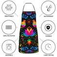thumbnail image 6 of Yiaed Mexican Flower Traditional1 Print Kitchen Apron with Hand Wipe Pockets,Big Pocket,Aprons for Women with Pockets, Waterproof for Cooking Baking, 6 of 7