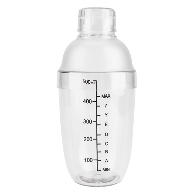 Shaker - VIFER Anti-Fuite Transparent P Résine Cocktail Shaker Mélangeur Bouteille de Shaker de Vin avec Outil de Barre d'Échelle, 1 PC (500ML)