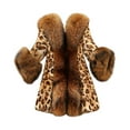thumbnail image 2 of Babysbule Women's Tops, Jackets& Coat Fashion Women Faux Furs Collar Classic Leopard Medium Long Winter Coat Jacket, 2 of 7