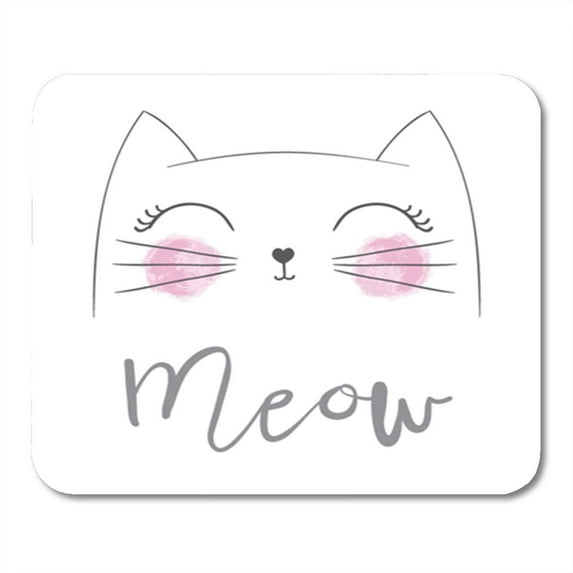 SIDONKU Cat I Love You Valentine Day Drawing Children Mousepad Mouse Pad Mouse Mat 9x10 inch