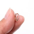 thumbnail image 3 of Implant Grade Titanium Rose Gold Double Hoop Gems Seamless Clicker Hoop Ring-Aurora Borealis, 3 of 5