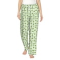 thumbnail image 2 of Goofa Green Avocado Printed Soft Pajama Pants for Women, Wide Leg Comfy Casual Lounge Yoga Pants-Small, 2 of 9