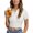 White, variant on SRZYMJ Women's Short Sleeve Button Up Shirt Casual Collared Cropped Button Down Top