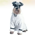 thumbnail image 4 of Miangastore Creative Dog Bathrobe High Absorbent Quick-drying Robe Warm Animal Pajamas Hooded Bathrobe for Pet Dog Cat (White, Size XL), 4 of 9