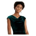 thumbnail image 3 of VINCE CAMUTO Womens Green Sleeveless Full-Length Pencil Party Dress Size: 14, 3 of 5