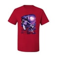thumbnail image 2 of Wild Bobby, Fantasy Wolf Howling at The Full Moon Animal Lover Men's Graphic T-Shirt, Red, Small, 2 of 3
