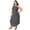 Grey, variant on Womens Plus Size Spaghetti Strap Casual Solid Color Flowy Swing Dresses FZH