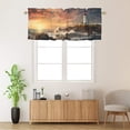 thumbnail image 2 of Lighthouse Valance Curtain for Kitchen Ocean Sunrise Nautical Seascape Window Valance for Living Room Bedroom, Kitchen Valance Rod Pocket Window Decor Curtain 54 by 18 in, 1 Panel, 2 of 6