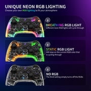 Fosmon Wireless Pro Controller for Switch 2/Switch/Lite/OLED, Rechargeable Gamepad with RGB Lighting, 6-Axis Gyro, 4 levels Vibration and Turbo for Nintendo Switch 2 Controller