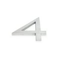 thumbnail image 3 of Montague Metal Products 8" Brushed Aluminum Floating or Flat Modern House Numbers 0-9 - 4, 3 of 6