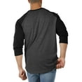 thumbnail image 4 of Hat and Beyond Men's Basic Baseball Raglan 3/4 Sleeve Athletic Crew Neck T-Shirts, 4 of 6